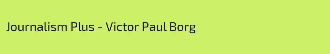 Journalism Plus - Victor Paul Borg
